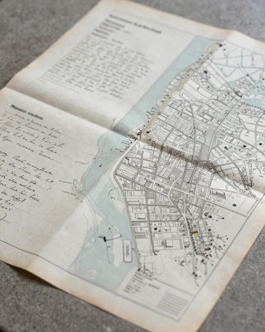 Editorial documentary photograph of an archival paper document wi